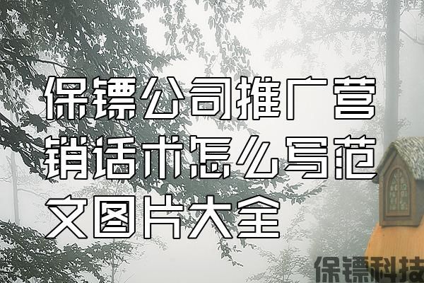 保鏢公司推廣營銷話術(shù)怎么寫范文圖片大全