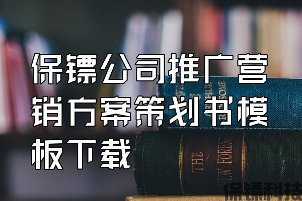 保鏢公司推廣營(yíng)銷方案策劃書模板下載